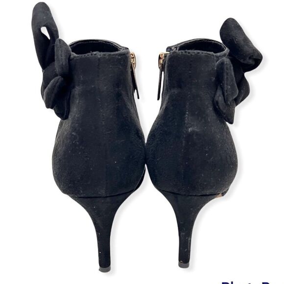 Nanette Lepore “Grace” Black Faux Suede Ankle Booties - Picture 6 of 12